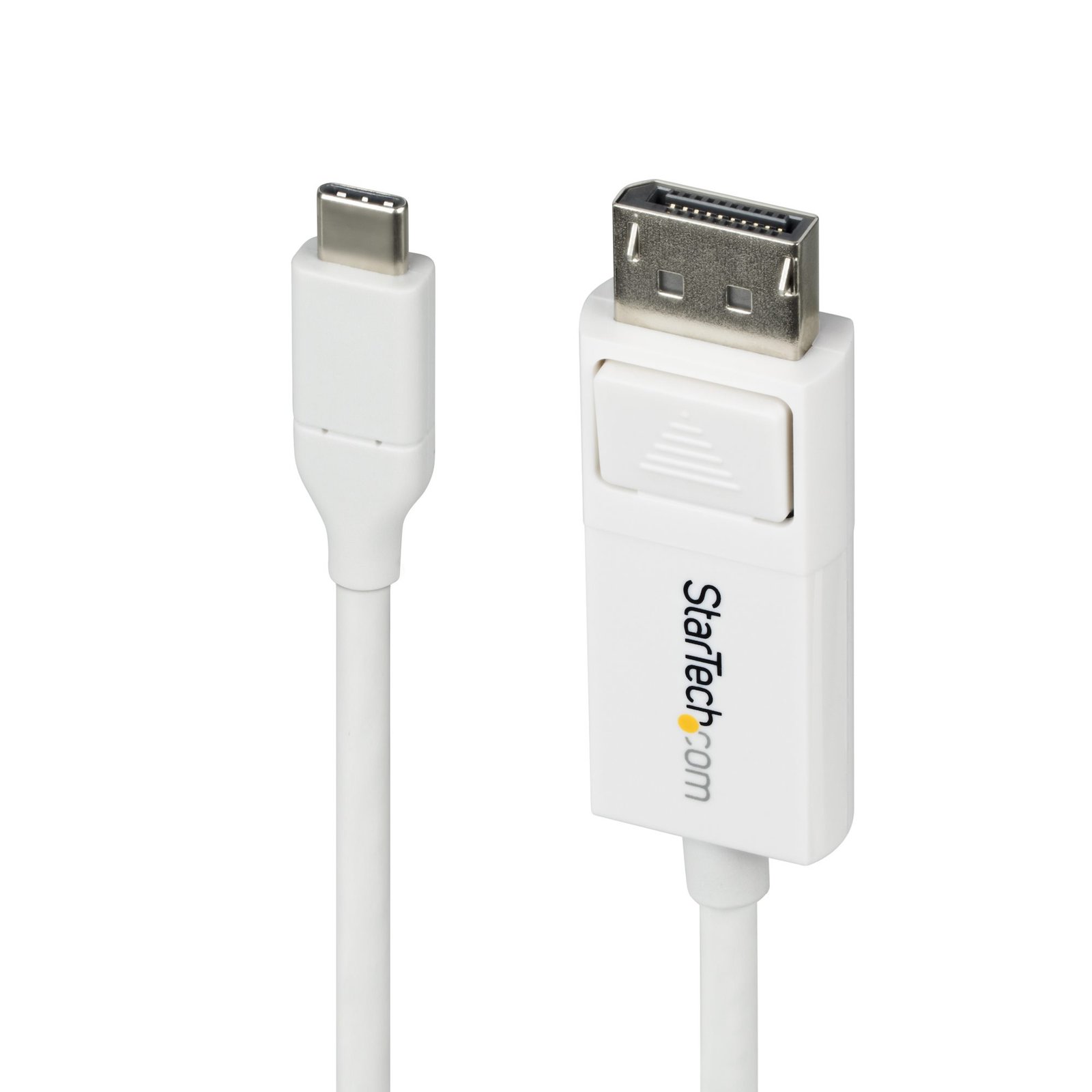 StarTech.com 6ft (2m) USB-C to DisplayPort 1.2 Cable, Bidirectional, 4K 60Hz, White Video Adapter CDP2DP2MBW