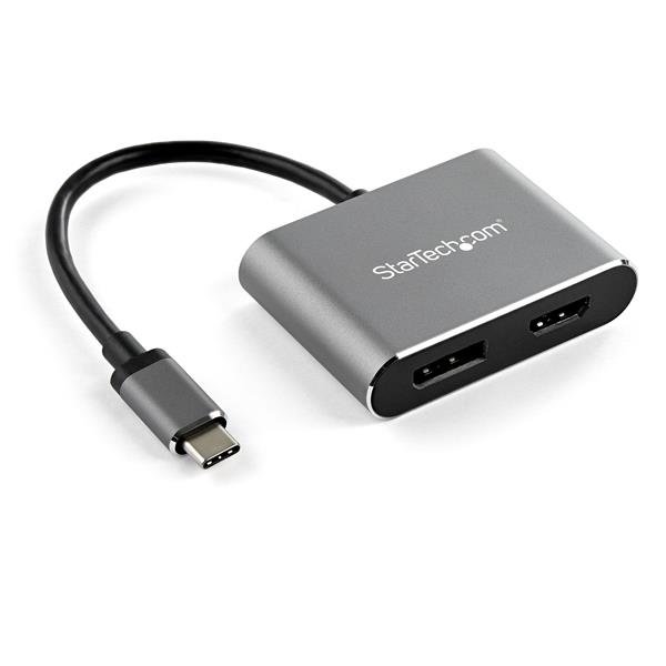 StarTech.com USB C Multiport Video Adapter - 4K 60Hz USB-C to HDMI 2.0 or DisplayPort 1.2 Monitor - CDP2DPHD