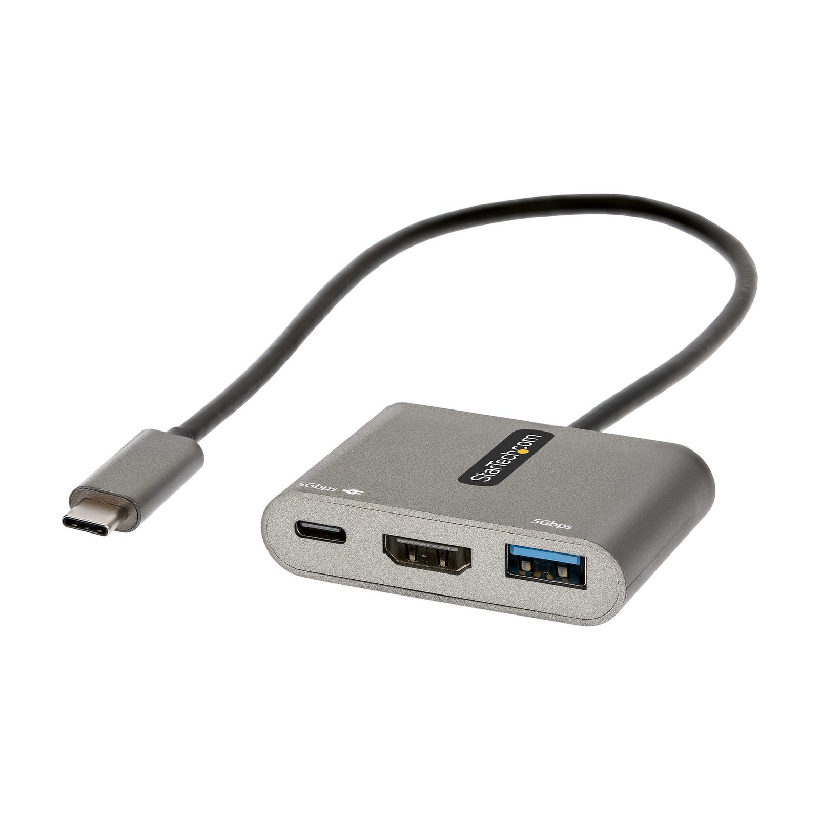 StarTech.com USB C Multiport Adapter, USB-C to HDMI 4K Video, 100W PD Pass-Through, 3.0 Hub 5Gbps CDP2HDUACP2