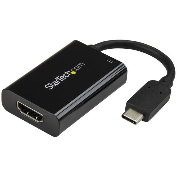StarTech.com USB C to HDMI 2.0 Adapter with Power Delivery - 4K 60Hz Type-C Display Video Converter CDP2HDUCP