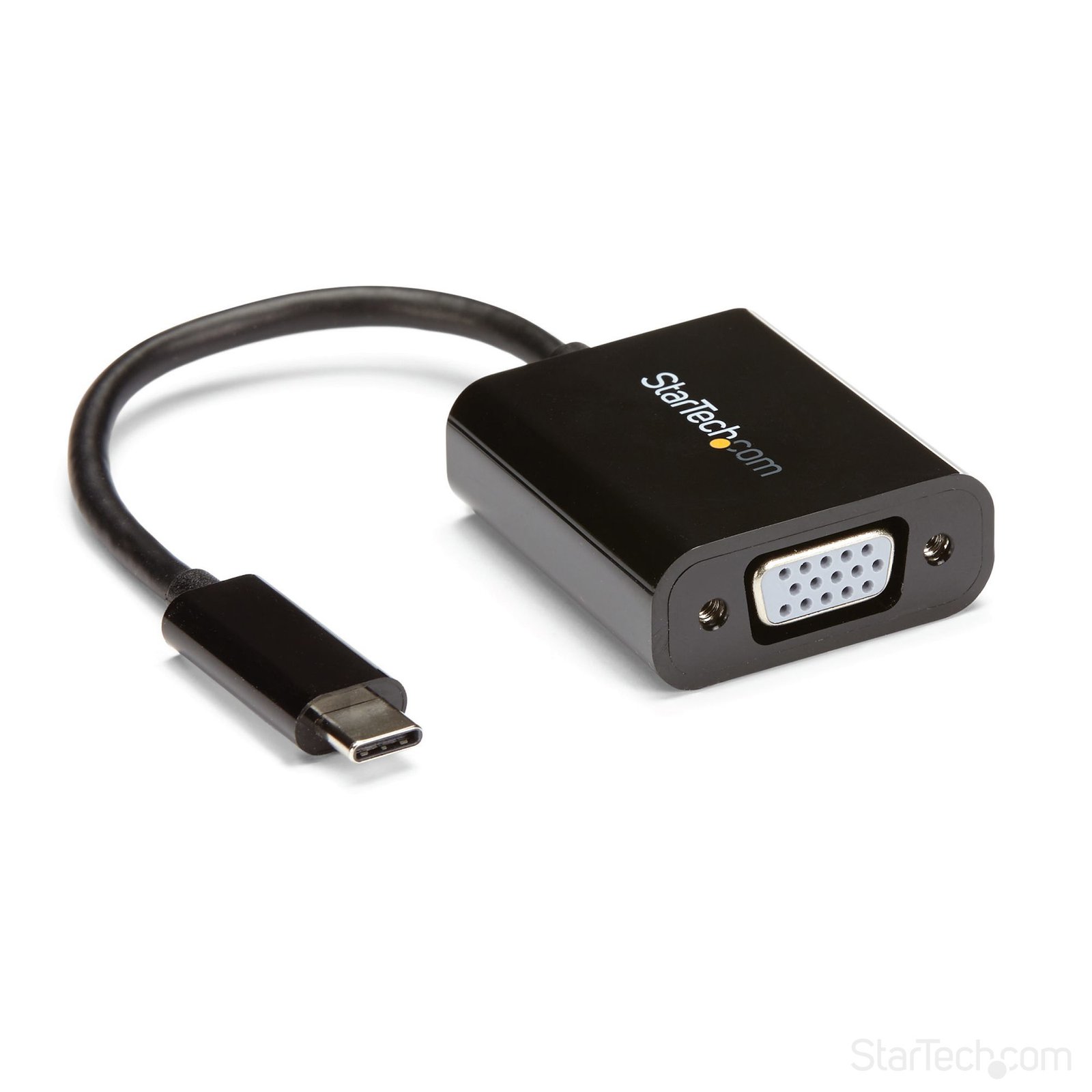 StarTech.com USB-C to VGA Adapter - Black - 1080p - Video Converter For Your MacBook Pro - USB C CDP2VGA
