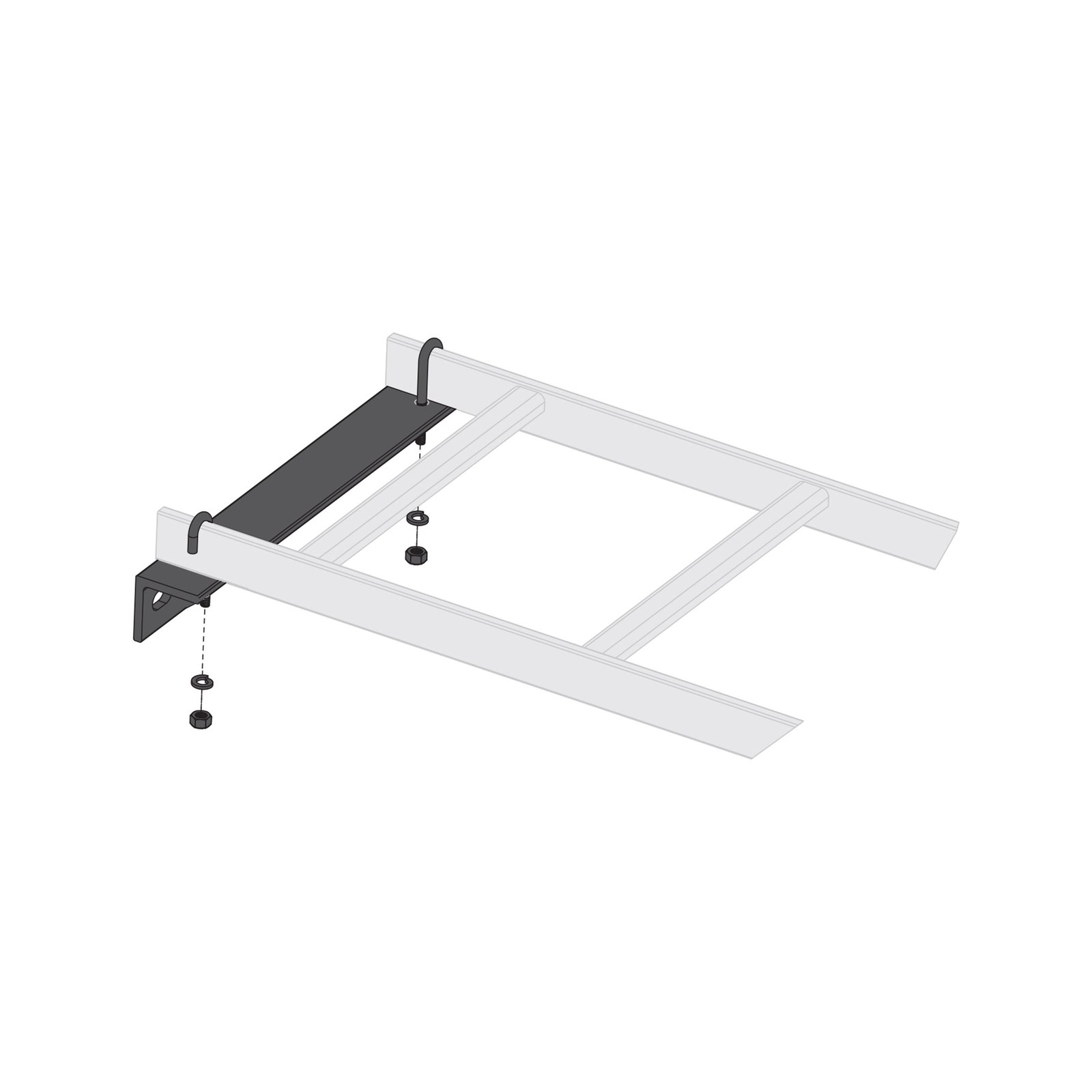 Middle Atlantic Ladder Wall Support Bracket, 12 Inches Wide CLH-WRS