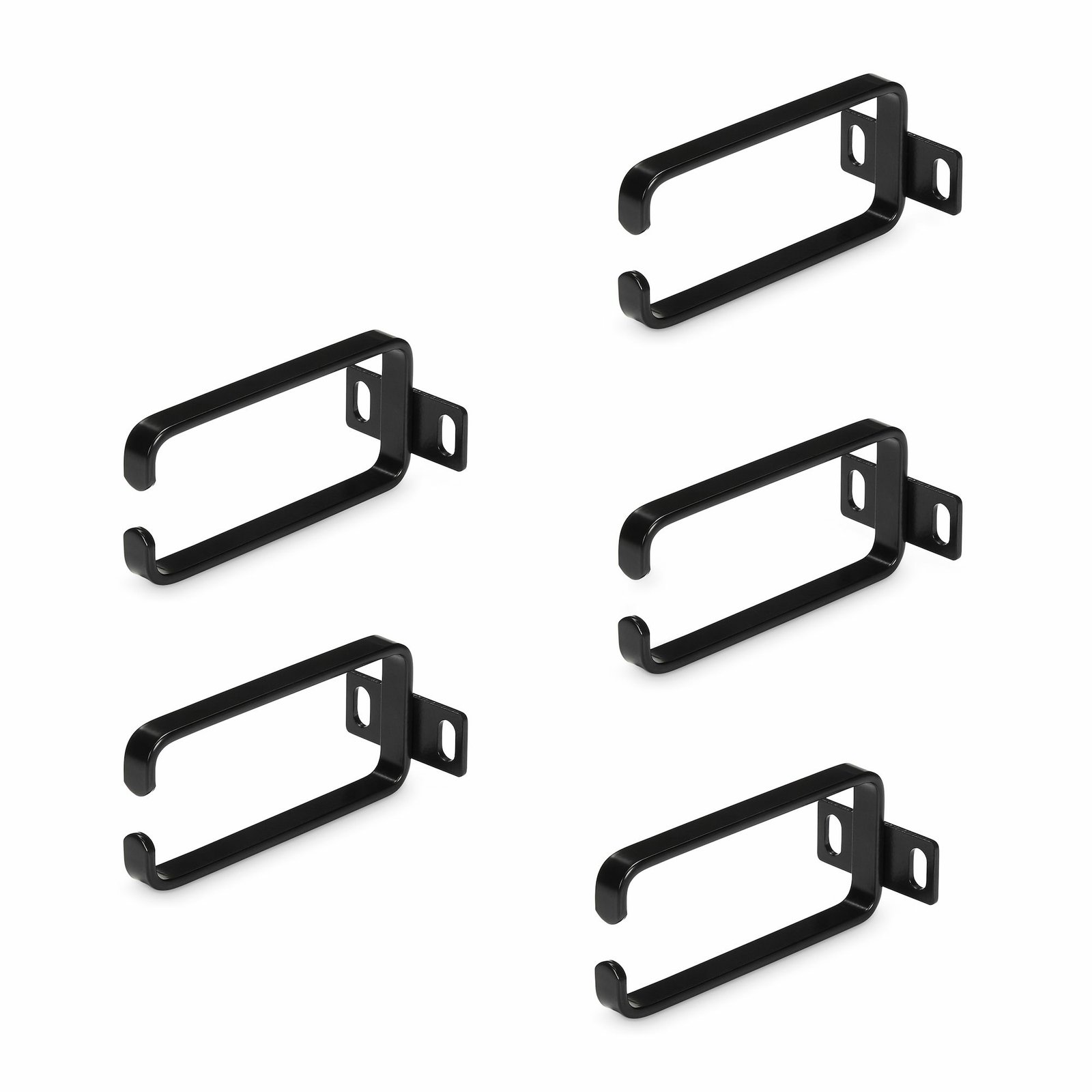 StarTech.com 5-Pack 1U Vertical 1.8 x 3.9in (4.5 10cm) Server Rack Cable Management D-Ring Hook; CMHOOK1UN5PK