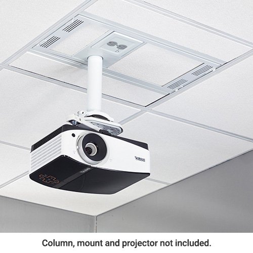 Chief 1' x 2' Above Suspended Ceiling Storage Box and Column Drop with 2-Gang Filter & Surge CMS491CP2