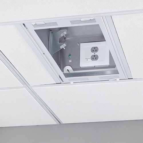 Chief 1' x 2' Above Suspended Ceiling Storage Box with 2-Gang Filter & Surge CMS491P2