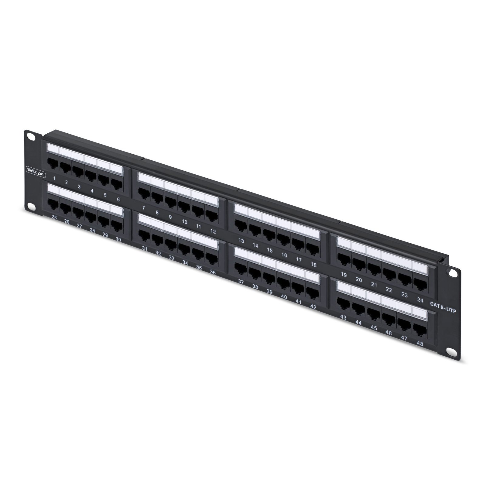 StarTech.com 48-Port 2U Rackmount Cat6 Patch Panel, RJ45, UTP, 110 Punch-Down, Cat 6 Ethernet for CPANEL48