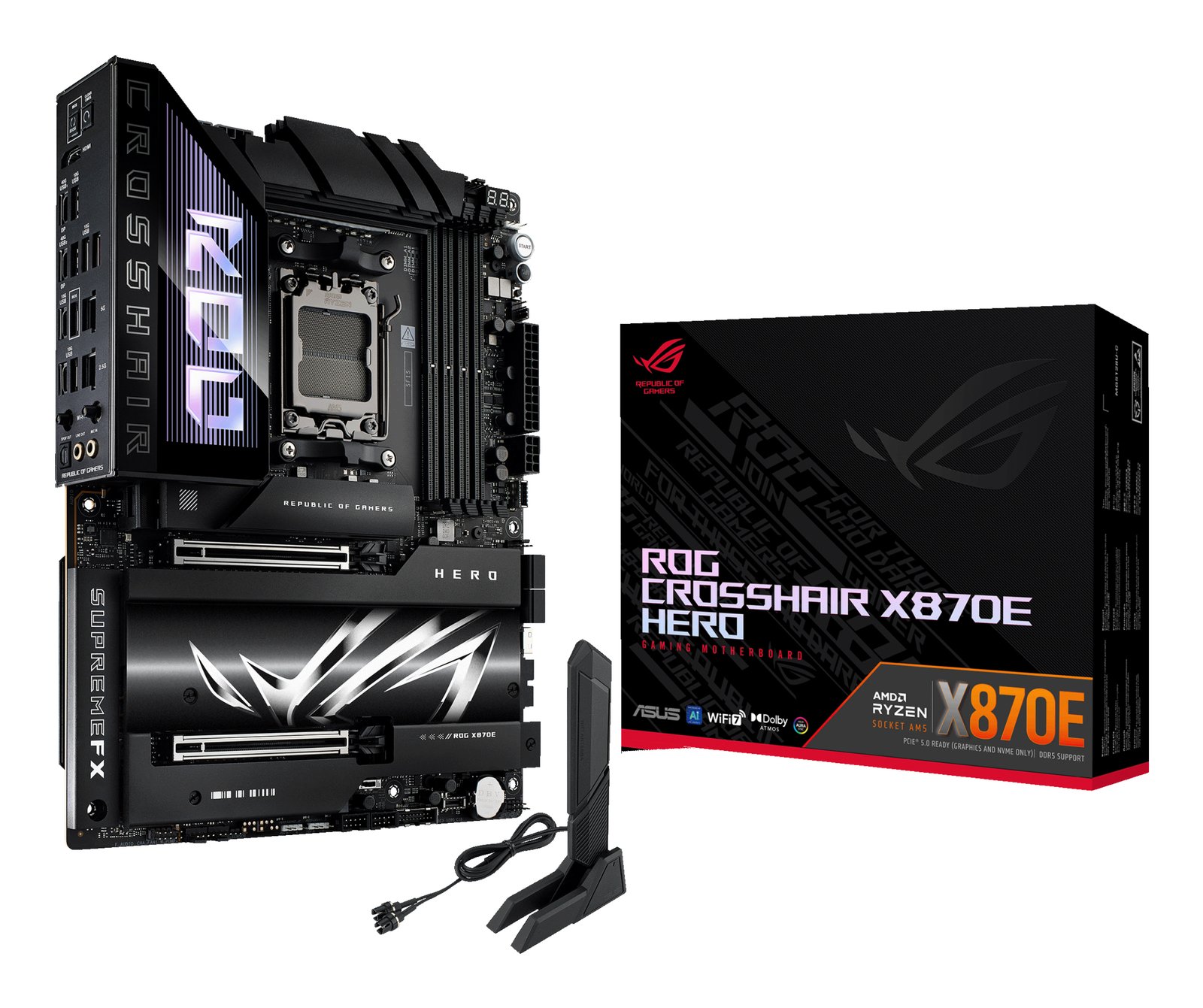 ASUS ROG CROSSHAIR X870E HERO AMD Socket AM5 ATX ROGCROSSHAIRX870EHERO