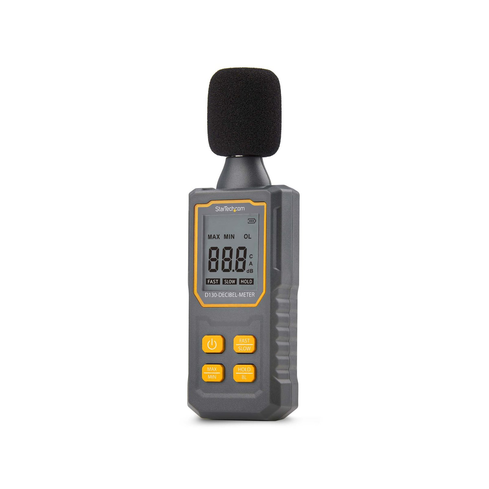 StarTech.com Handheld Digital Sound Meter w/Large LCD, Noise/Decibel Level Reader for Server D130-DECIBEL-METER