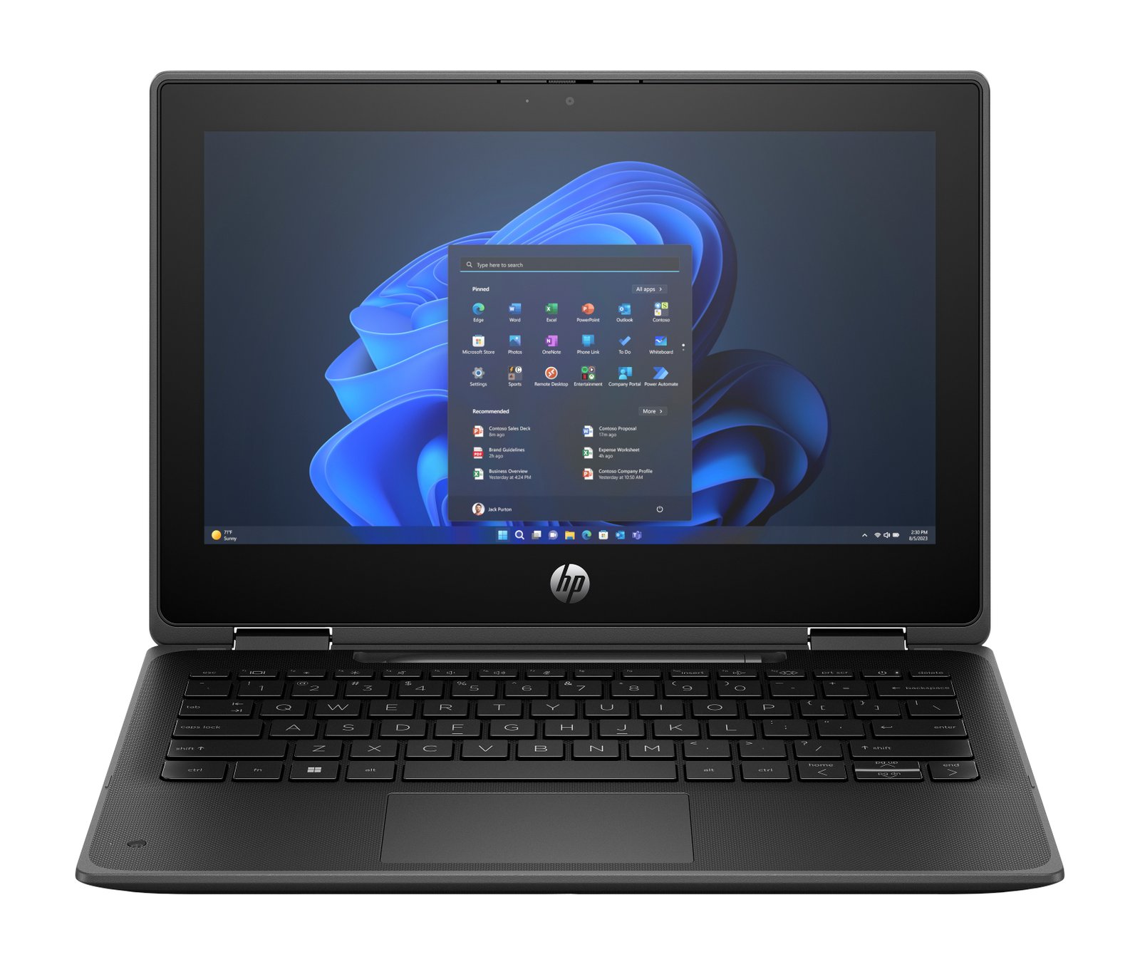 HP Fortis Flip G1i Intel® N N250 Hybrid (2-in-1) 29.5 cm (11.6") Touchscreen HD 8 GB LPDDR5-SDRAM D30XWUT#ABA