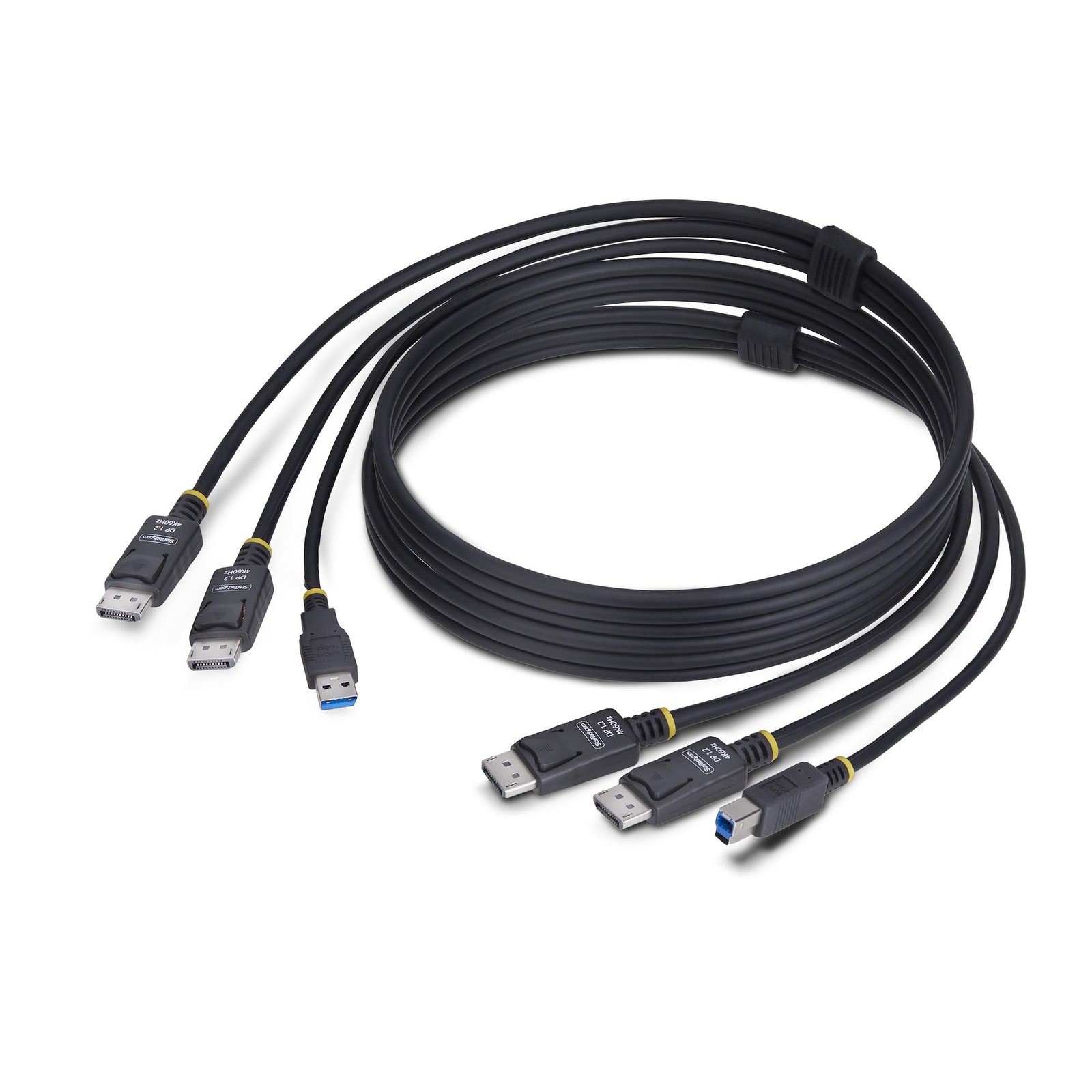 StarTech.com 6ft (1.8m) Dual-DisplayPort and USB 5Gbps KVM Cable, 4K 60Hz, Universally Compatible DDU1226-KVM-CABLE