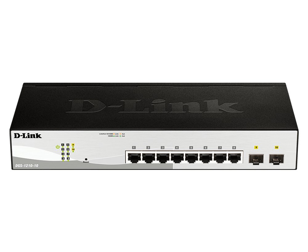 D-Link Systems 10-Port Gigabit Smart Managed Switch with 2 SFP ports DGS-1210-10