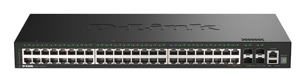 D-Link Systems 52-Port Gigabit Stackable Smart Managed Switch with 4 x 10G SFP+ Ports DGS-1530-52