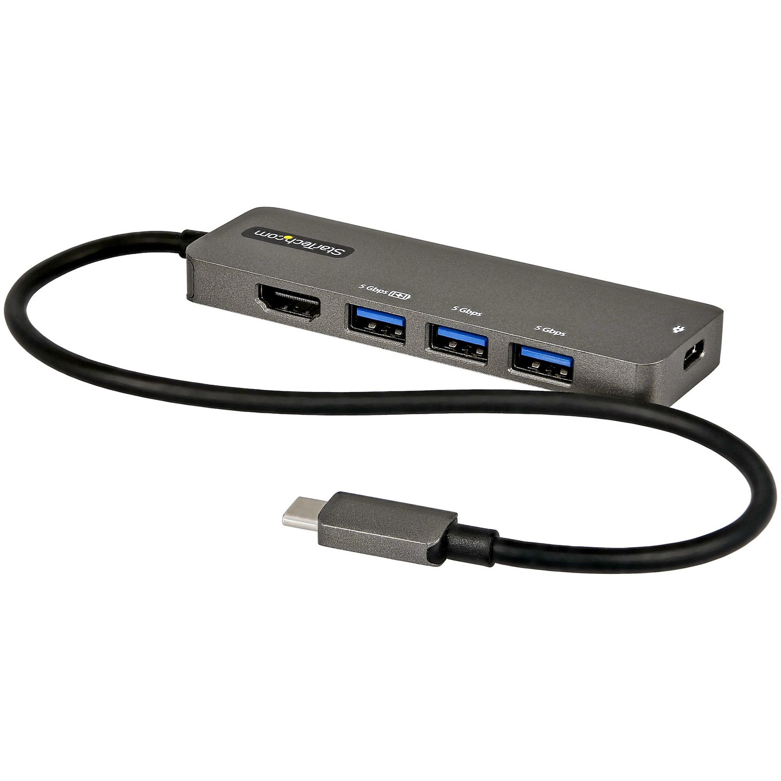 StarTech.com USB C Multiport Adapter - USB-C to HDMI 2.0b 4K 60Hz (HDR10), 100W Power Delivery DKT30CHPD3