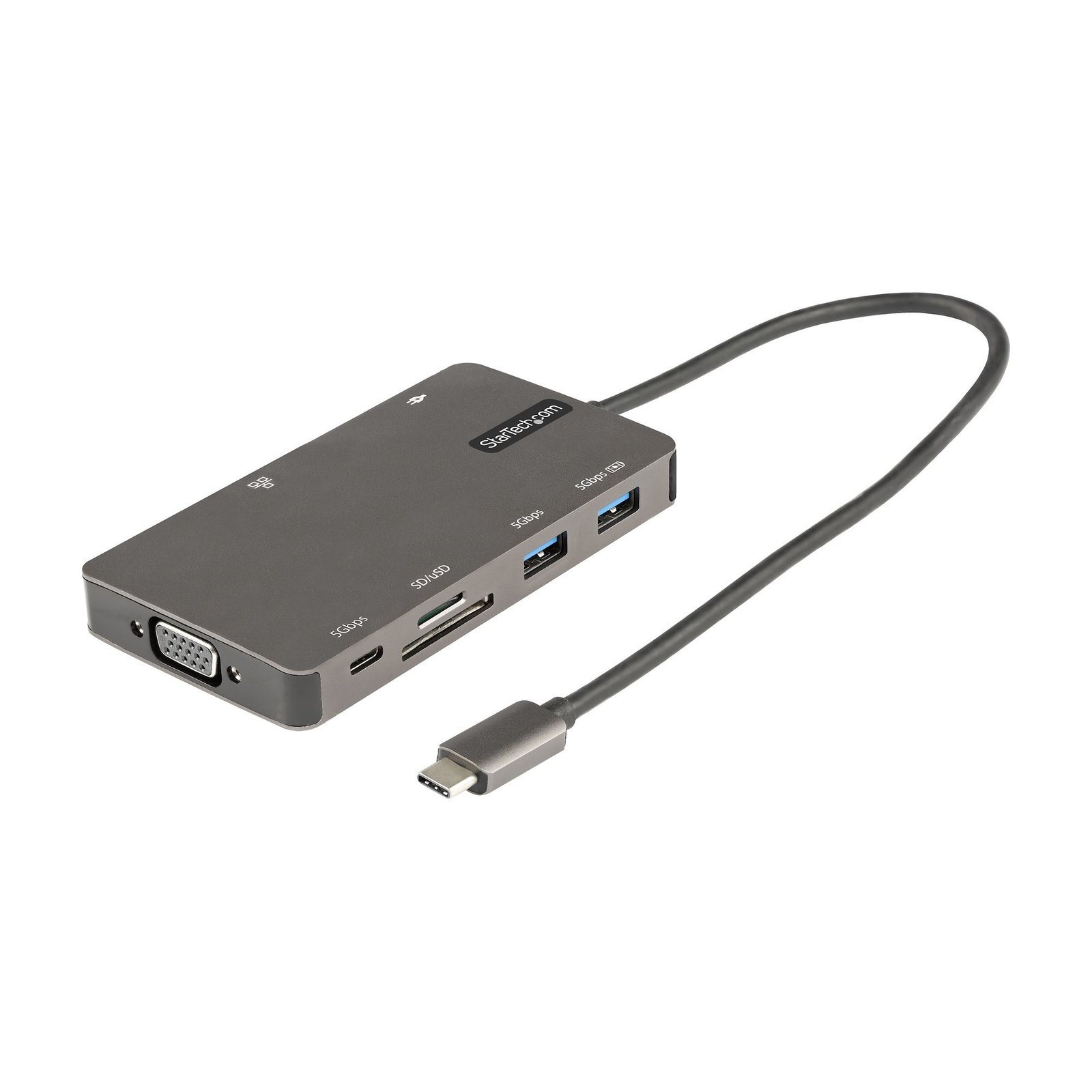 StarTech.com USB C Multiport Adapter - HDMI 4K 30Hz or VGA Travel Dock - 5Gbps 3.0 Hub A / Ports) - DKT30CHVSDPD