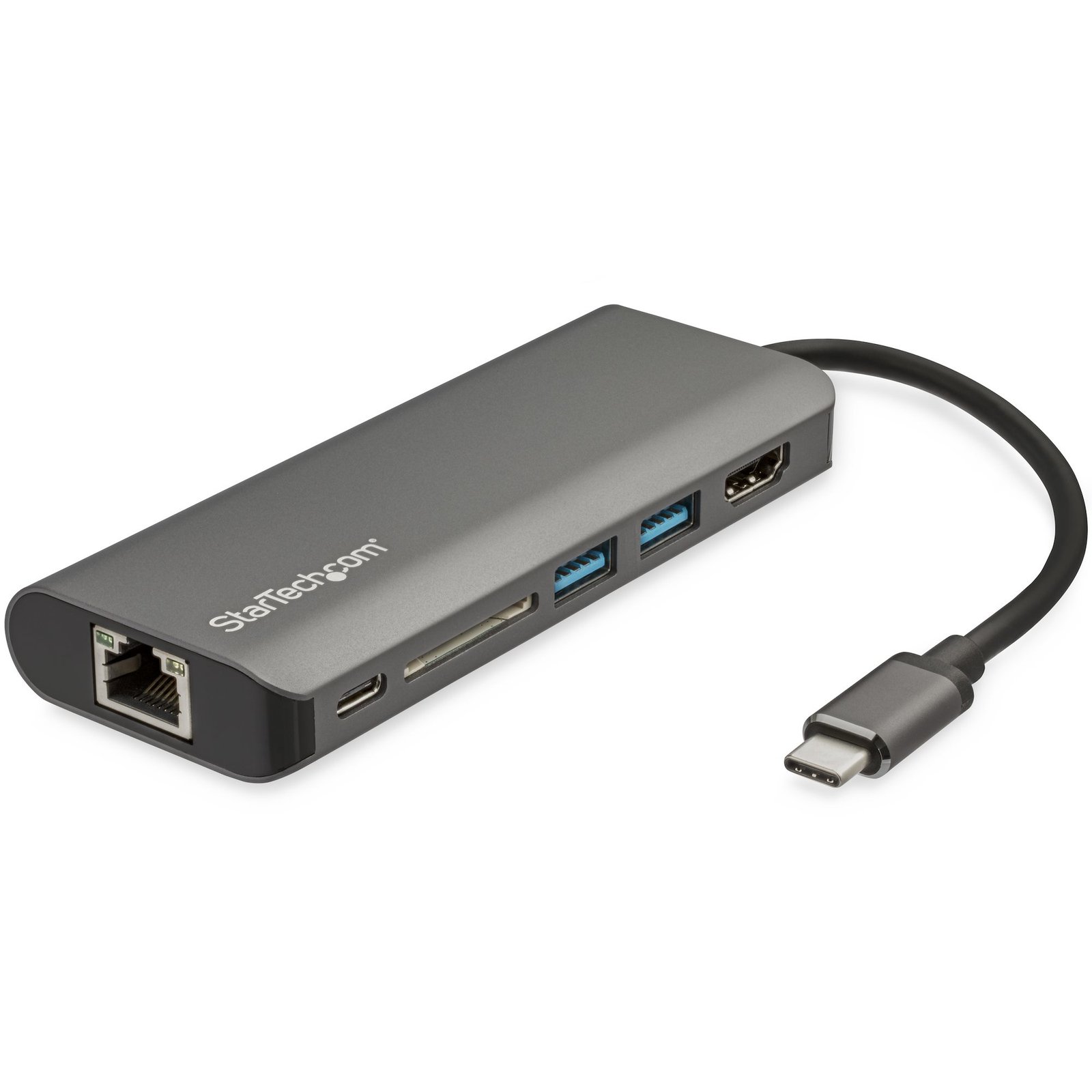 StarTech.com USB C Multiport Adapter - USB-C Travel Dock to 4K HDMI, 3x 3.0 Hub, SD/SDHC, GbE, 100W DKT30CSDHPD3