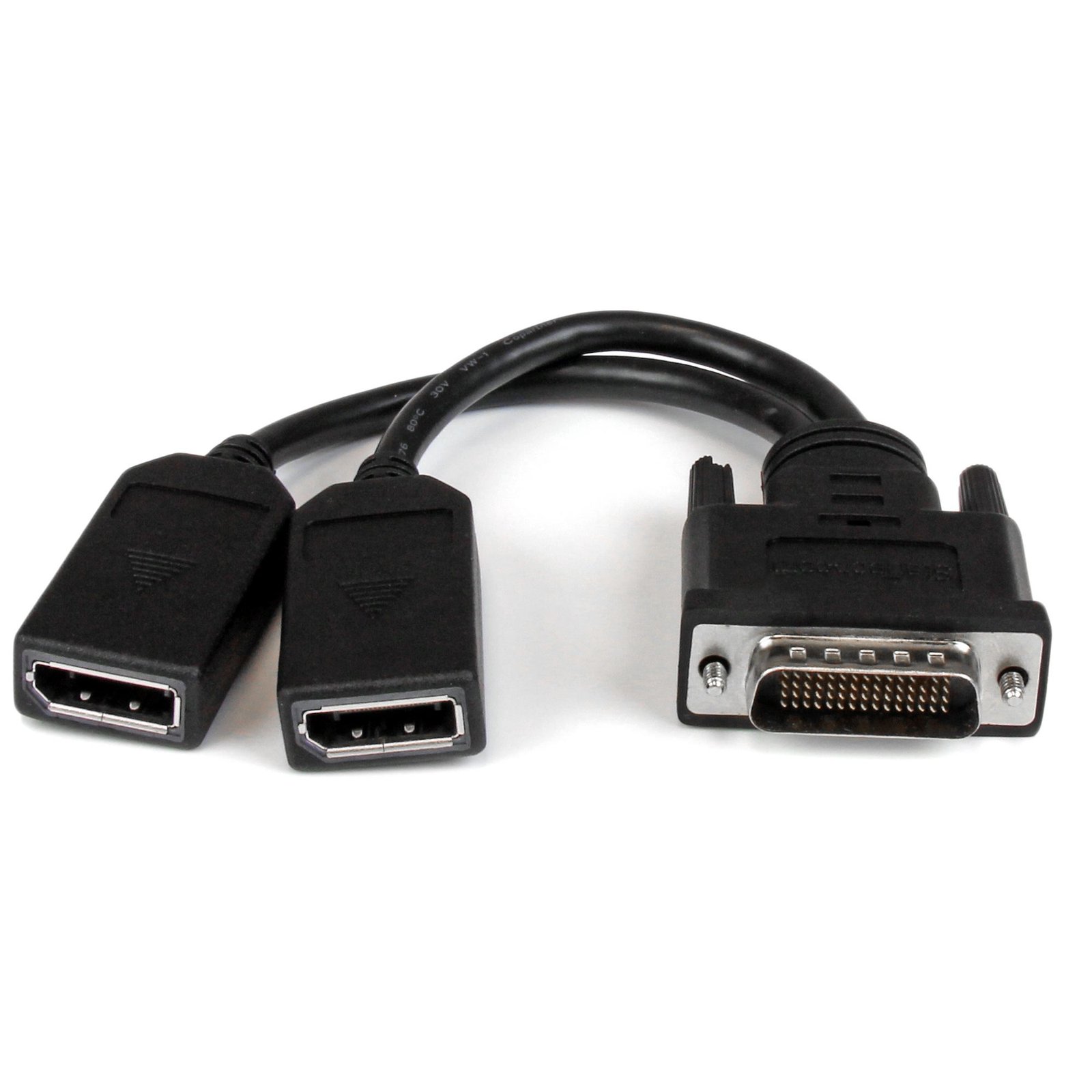 StarTech.com 8" (20 cm) DMS-59 to Dual DisplayPort Adapter Cable - 4K x 2K Video - LFH DMS 59 pin DMSDPDP1