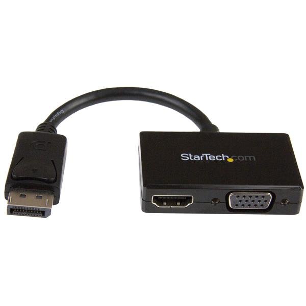 StarTech.com Travel A/V Adapter: 2-in-1 DisplayPort to HDMI or VGA DP2HDVGA
