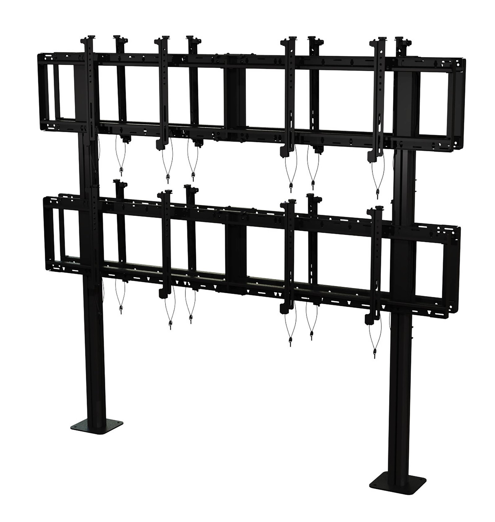 Peerless-AV Peerless - AV DS-S560-B2X2 multimedia cart/stand Black Fixed floor stand