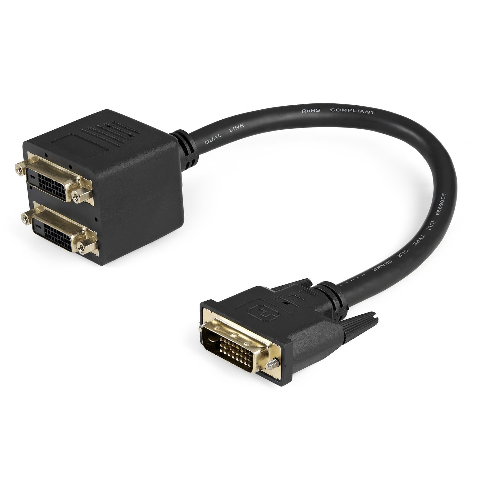 StarTech.com 1 ft DVI-D to 2x Digital Video Splitter Cable - M/F DVISPL1DD