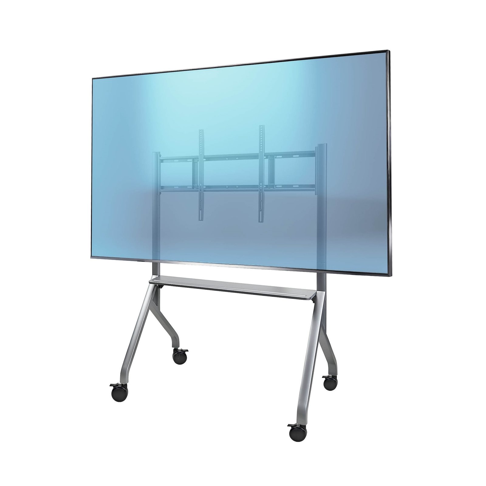 StarTech.com Easel-Style TV Cart for up to 100-inch and 220lb / 100kg Displays, Height Adjustable ELB1-TV-CART