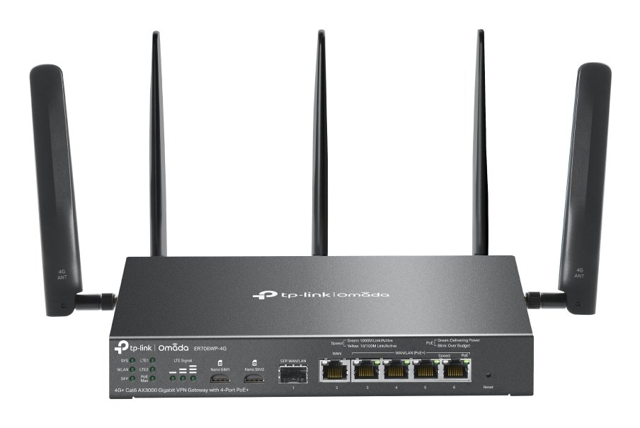 TP-Link Omada ER706WP-4G wireless router Gigabit Ethernet Dual-band (2.4 GHz / 5 Black
