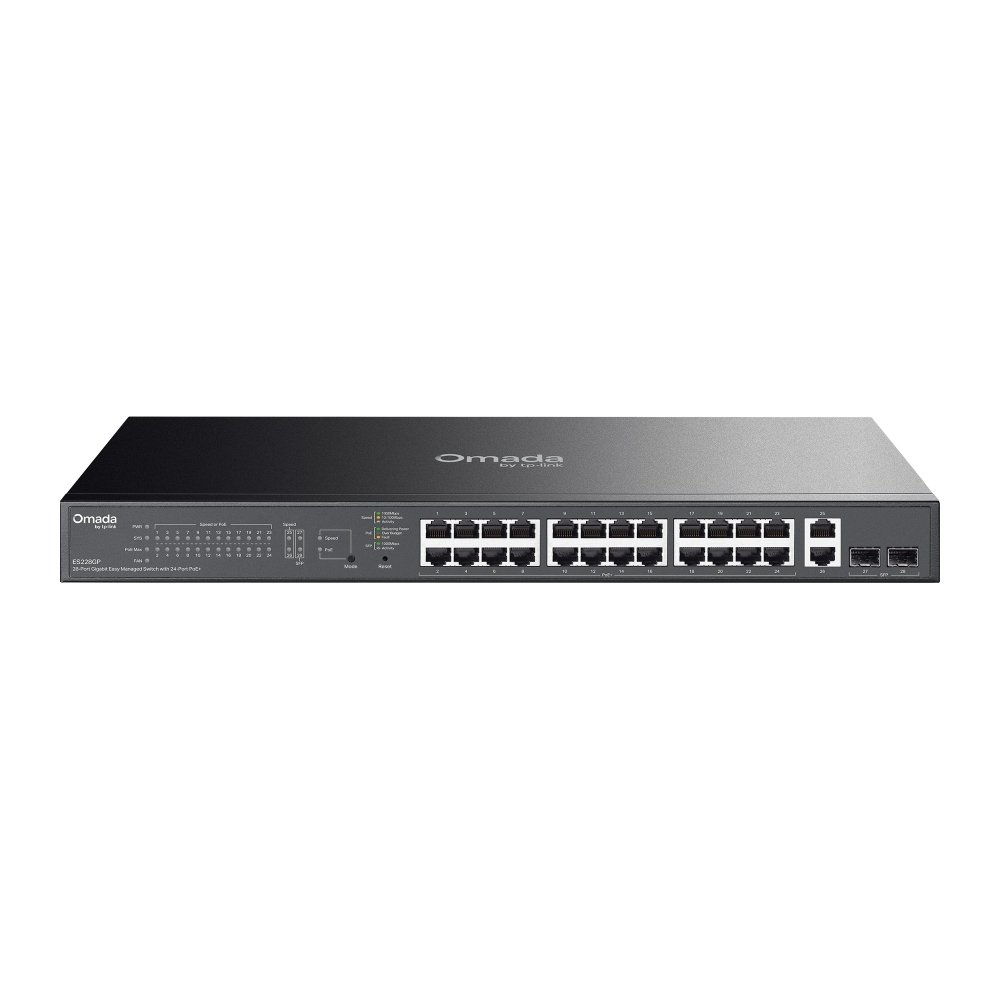 TP-Link ES228GP network switch Managed L2 Gigabit Ethernet (10/100/1000) Power over (PoE) Black