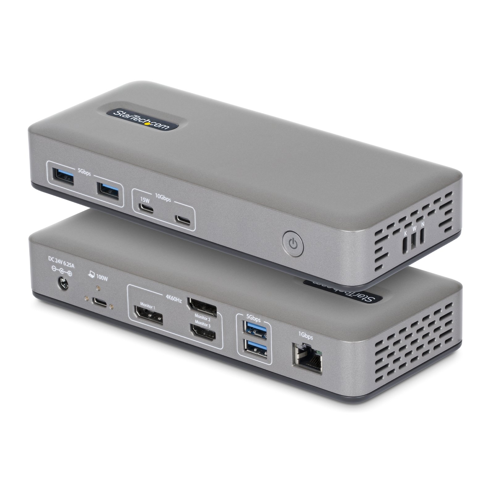 StarTech.com USB-C Docking Station Triple 4K Displays (2x 60Hz, 1x 30Hz), 100W Power Delivery, 6 199N-USBC-DOCK