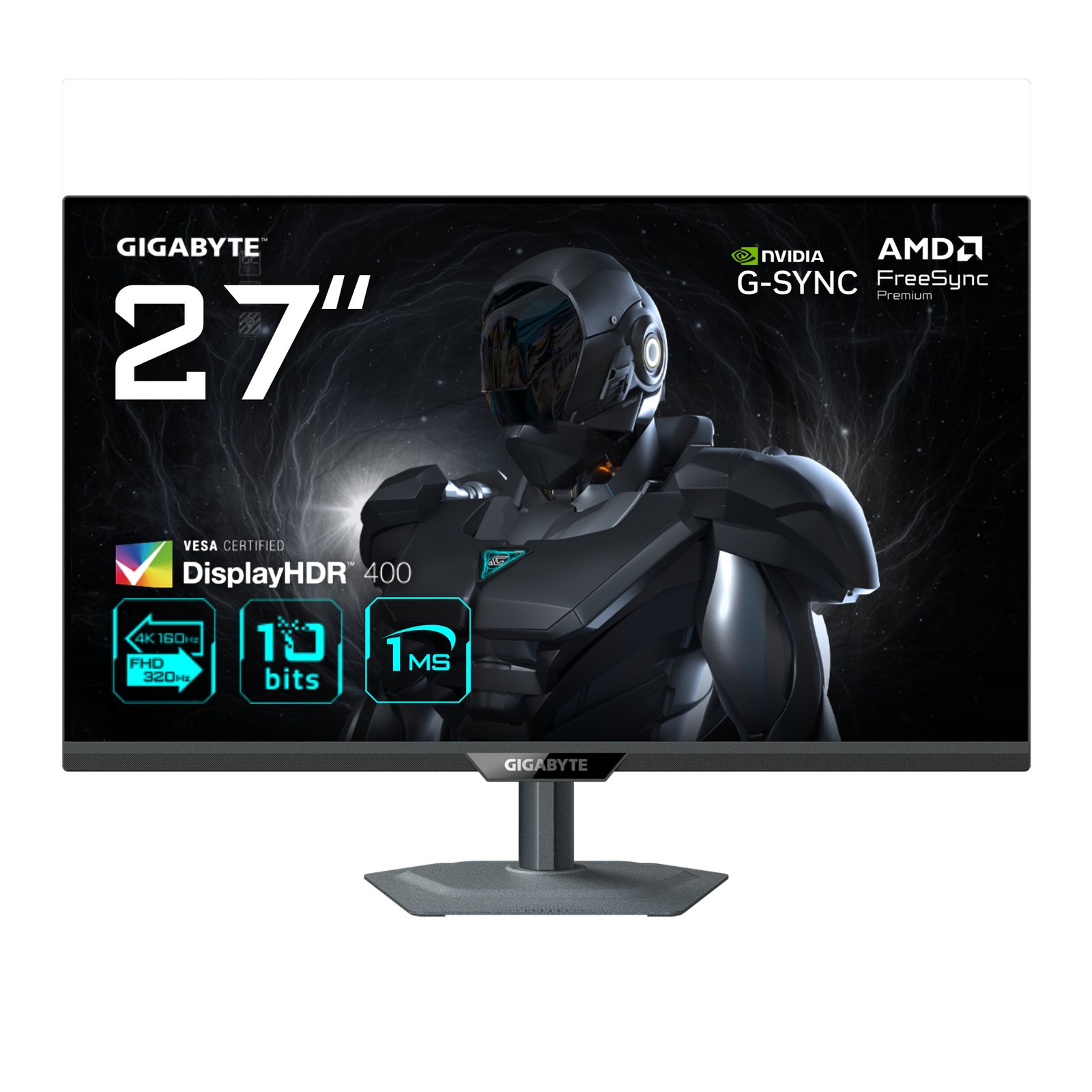 Gigabyte Technology G27U 27” 4K UHD Gaming Monitor - Dual Mode 160Hz or FHD 320Hz), 3840 x 2160, G27U US