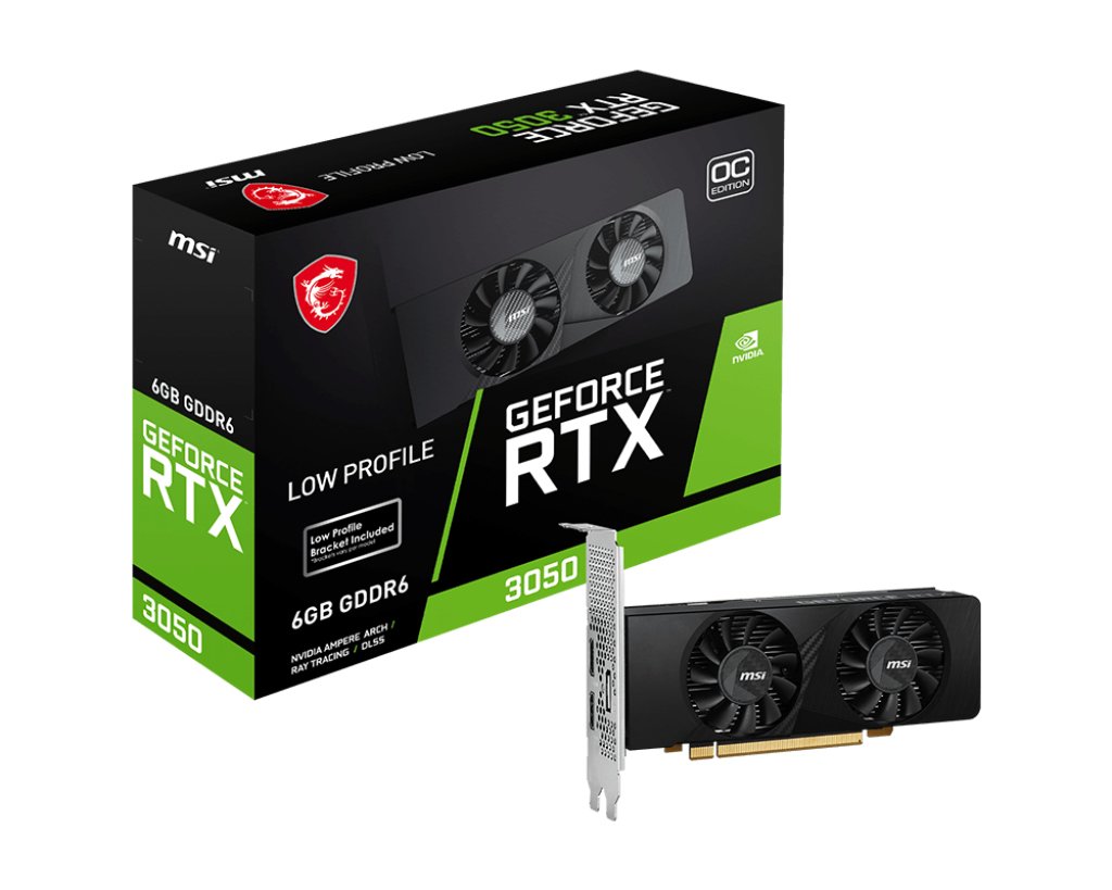 MSI GEFORCE RTX 3050 LP 6G OC graphics card NVIDIA 6 GB GDDR6 G3050LP6C