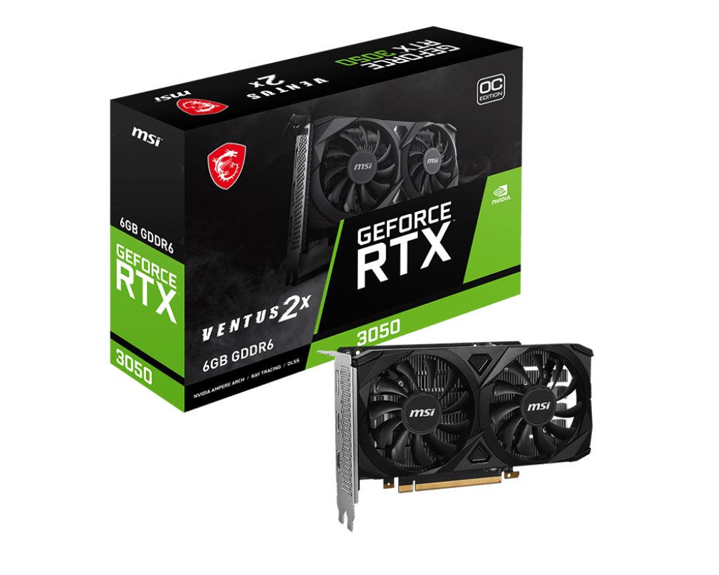 MSI Geforce RTX 3050 VENTUS 2X 6G OC NVIDIA 6 GB GDDR6 G3050V2X6C