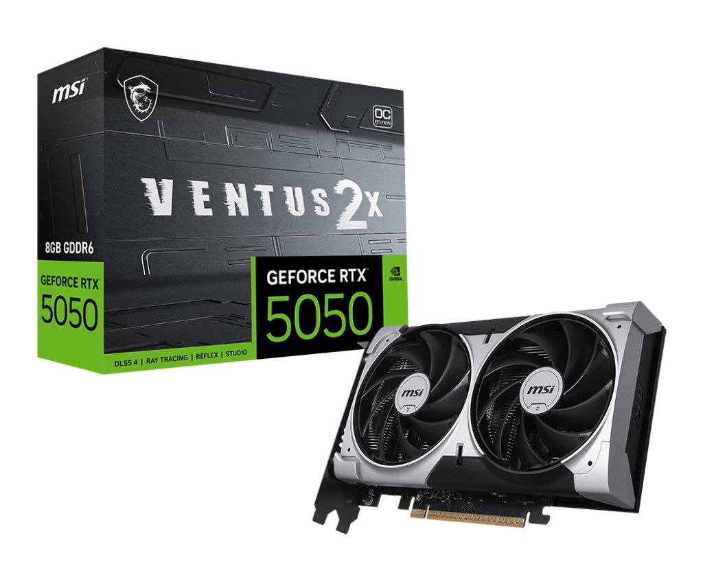 MSI GEFORCE RTX 5050 8G VENTUS 2X OC graphics card NVIDIA 8 GB GDDR6 G5050-8V2C