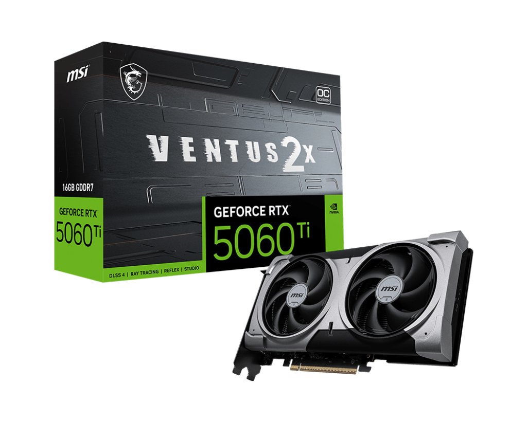 MSI VENTUS GeForce RTX 5060 TI 16G 2X OC PLUS NVIDIA 16 GB GDDR7 G506T-16V2CP