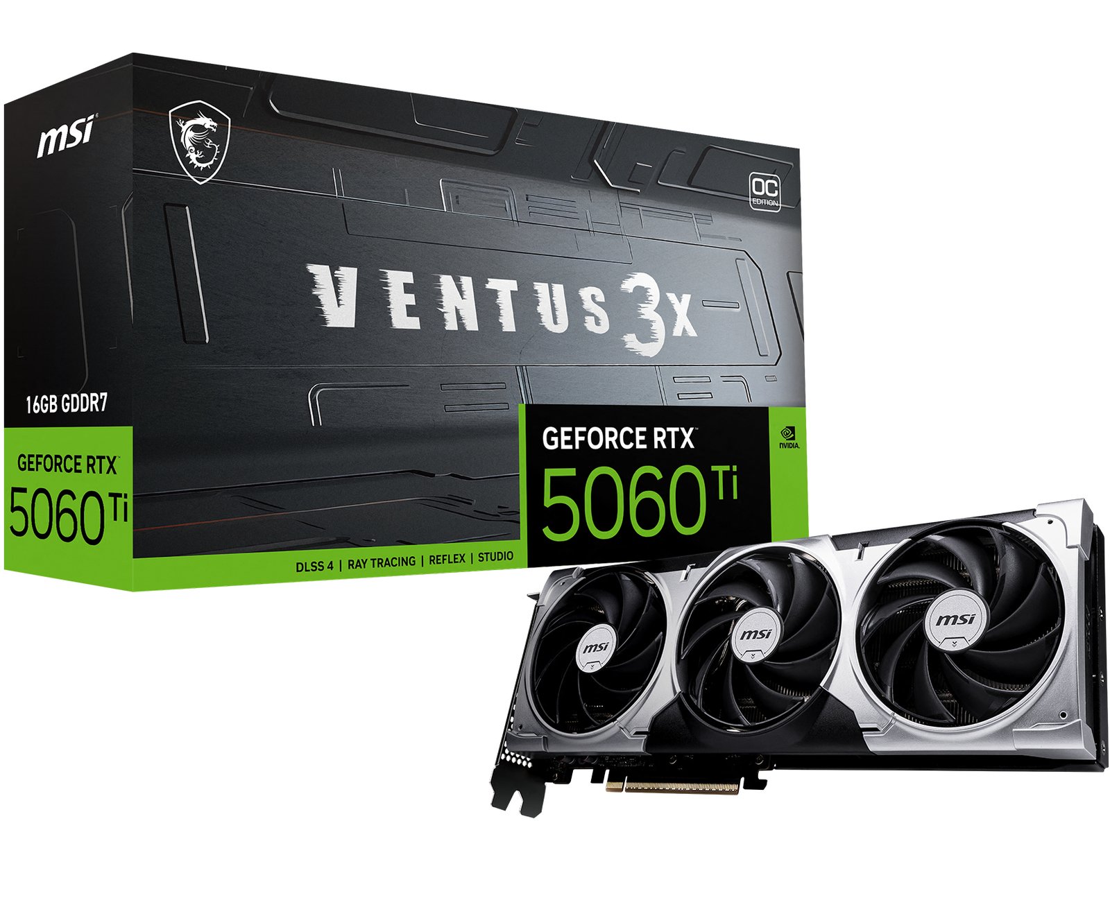 MSI VENTUS GeForce RTX 5060 TI 16G 3X OC NVIDIA 16 GB GDDR7 G506T-16V3C