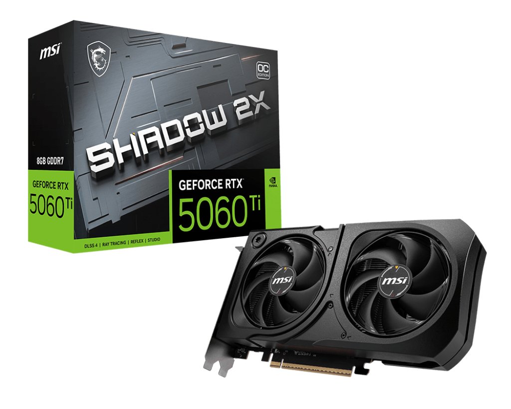 MSI GEFORCE RTX 5060 TI 8G SHADOW 2X OC PLUS graphics card NVIDIA 8 GB GDDR7 G506T-8S2CP
