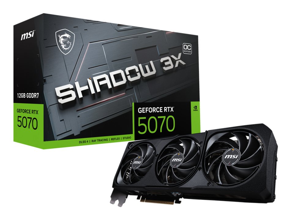 MSI GeForce RTX 5070 12G SHADOW 3X OC NVIDIA 12 GB GDDR7 G5070-12S3C