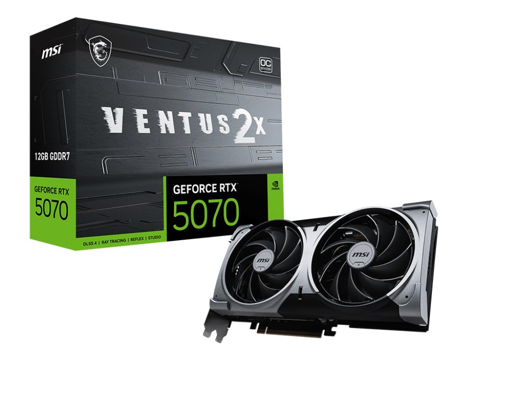MSI GeForce RTX 5070 12G VENTUS 2X OC NVIDIA 12 GB GDDR7 G5070-12V2C