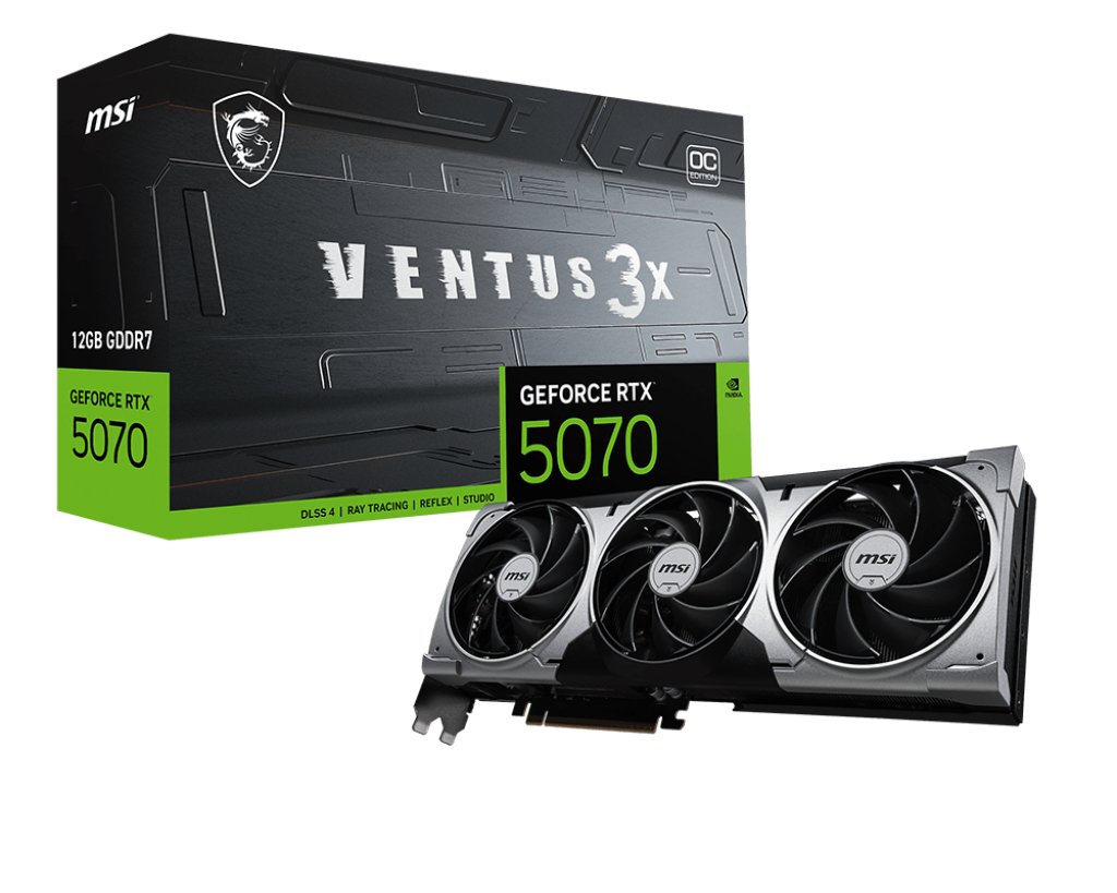 MSI VENTUS GeForce RTX 5070 12G 3X OC NVIDIA 12 GB GDDR7 G5070-12V3C