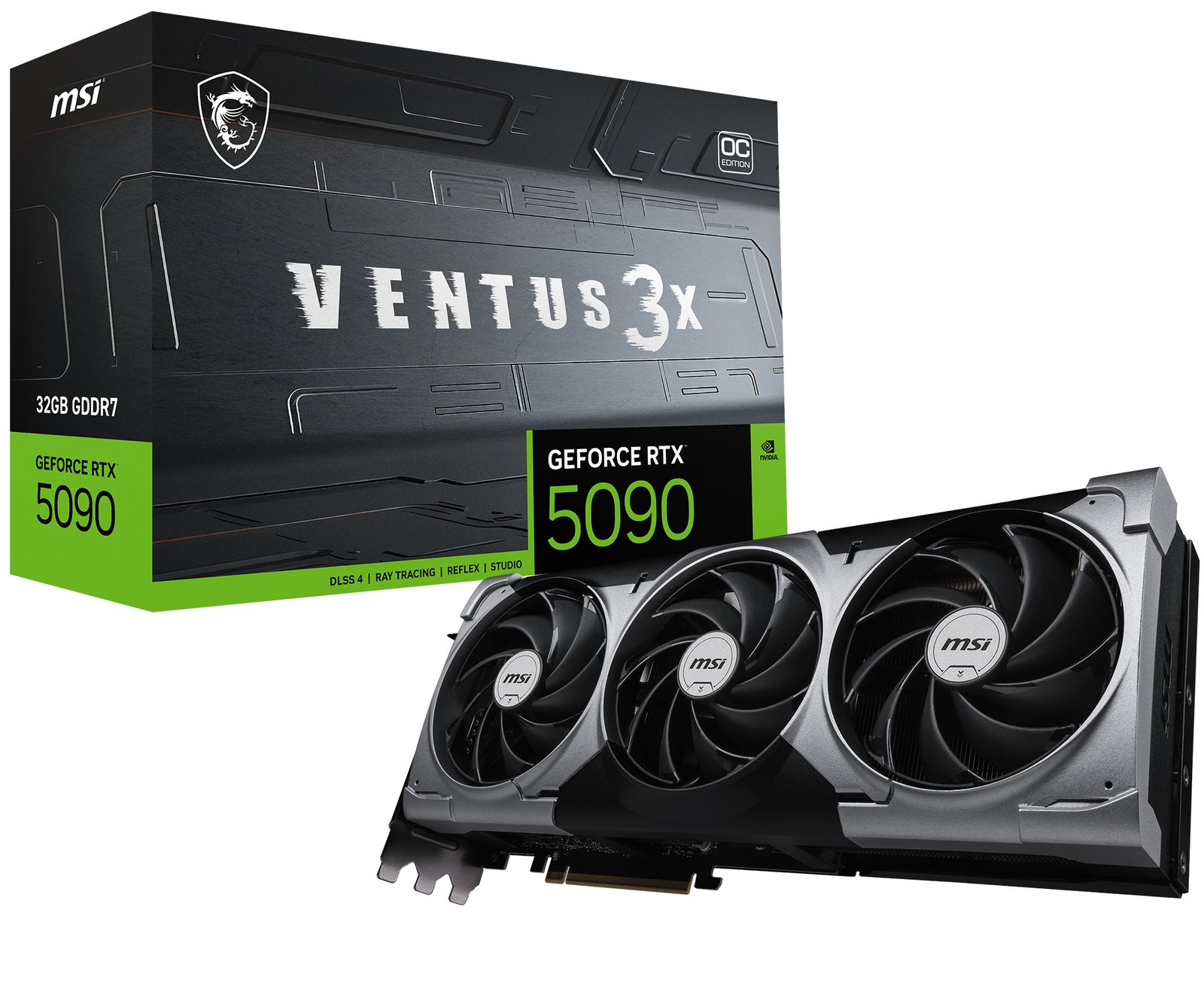 MSI VENTUS GEFORCE RTX 5090 32G 3X OC graphics card NVIDIA 32 GB GDDR7 G5090-32V3C