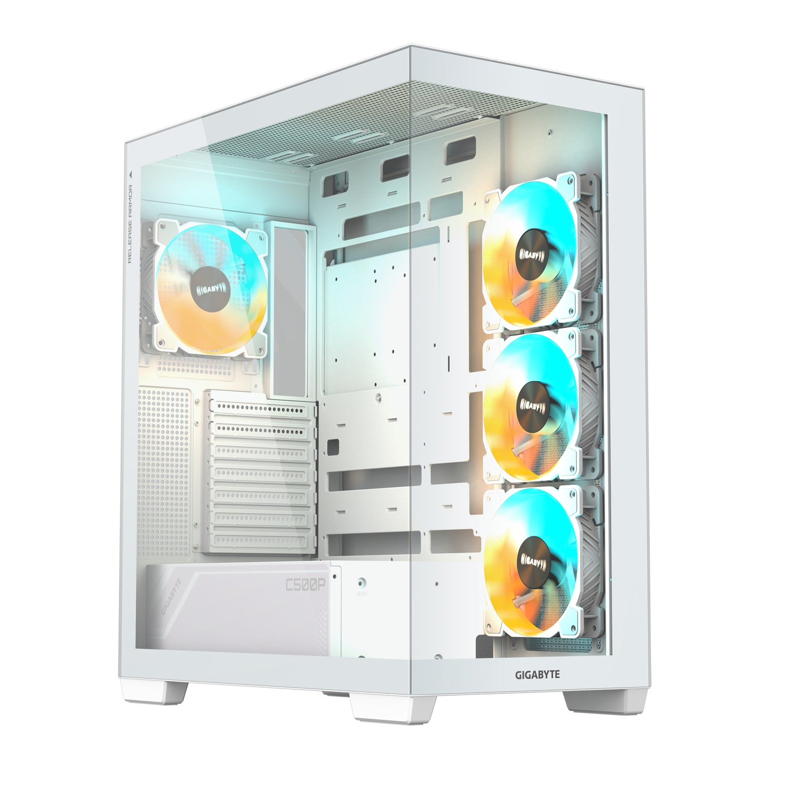 Gigabyte Technology C500 PANORAMIC STEALTH Midi Tower White GB-C500PI ST