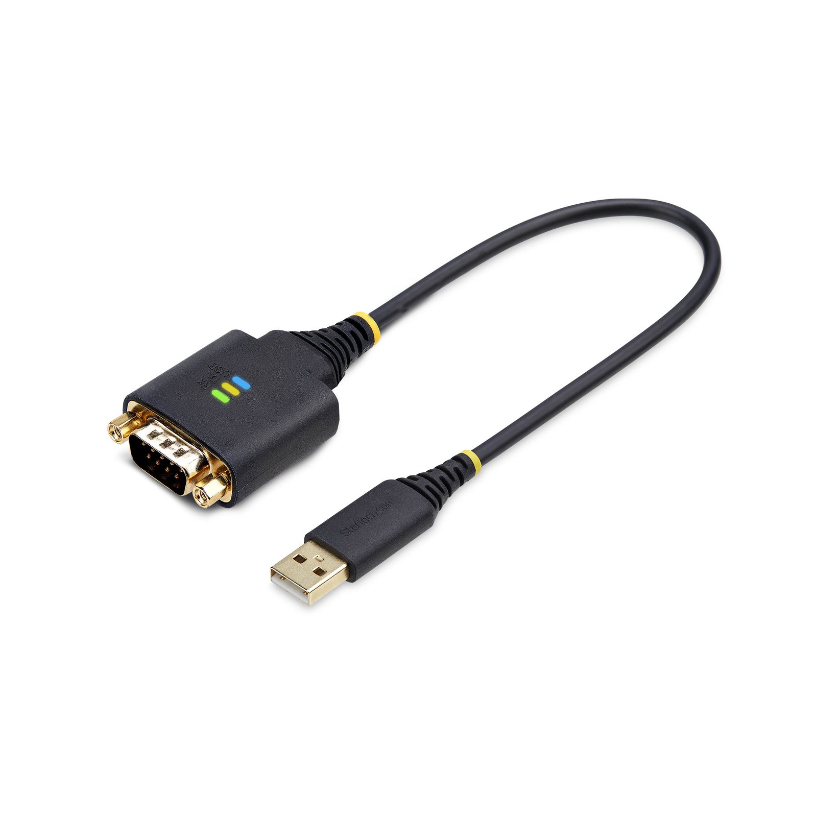 StarTech.com 1ft (30cm) USB to Serial Adapter Cable, COM Retention, Interchangeable Nuts/Screws, 1P1FFC-USB-SERIAL