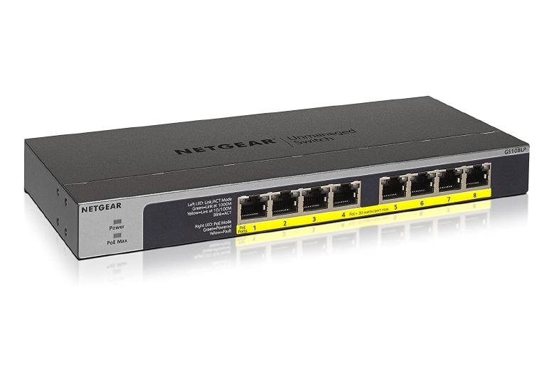 NETGEAR 8-PORT GIGABIT ETHERNET POE+ UNMANAGED SWITCH WITH 60W BUDGET (GS108 (10/100/1000) Power GS108LP-100NAS