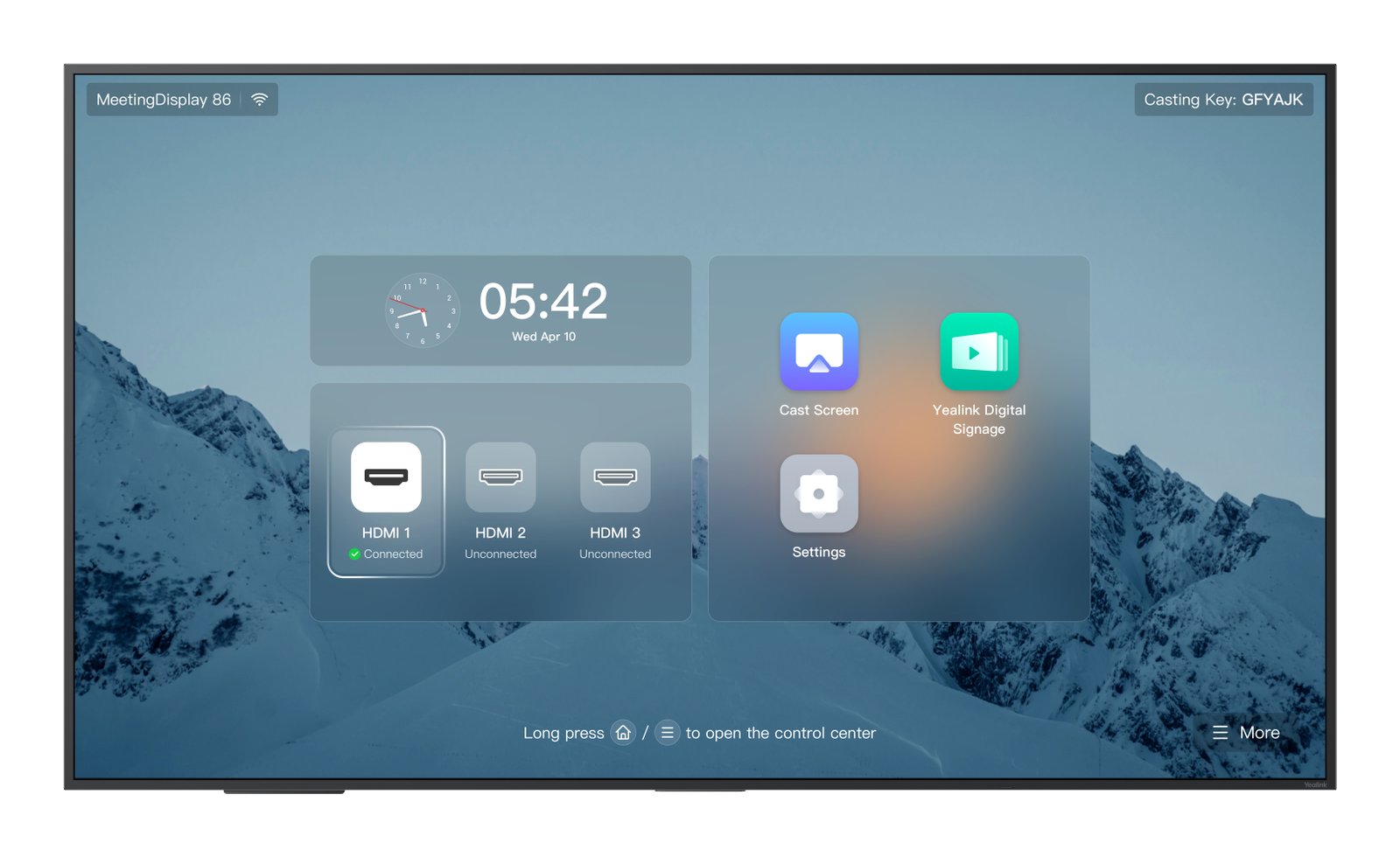 Yealink MeetingDisplay 86'' 65" IPS 3840 x 2160 pixels 1203692