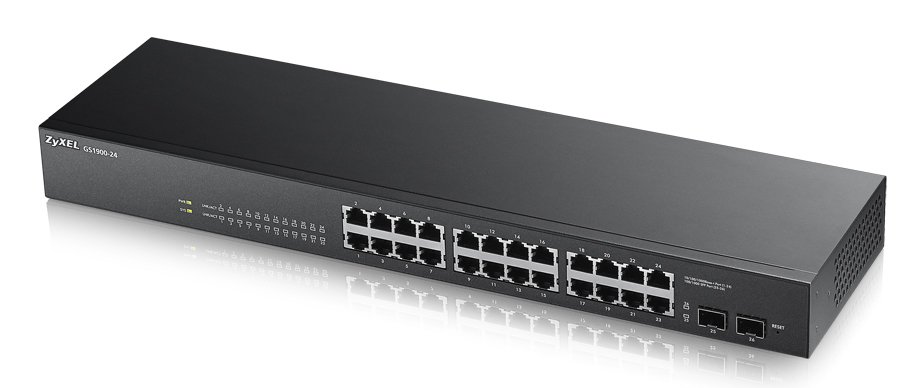 ZyXEL Communications GS1900-24 network switch Managed Gigabit Ethernet (10/100/1000) Black