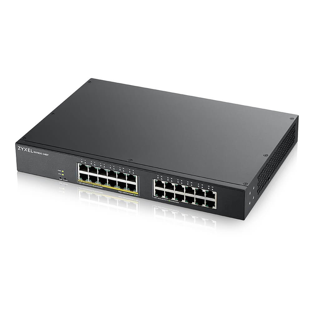 ZyXEL Communications GS1900-24EP Managed L2 Gigabit Ethernet (10/100/1000) Power over (PoE) Black