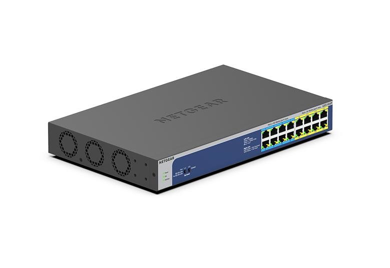 NETGEAR GS516UP Unmanaged Gigabit Ethernet (10/100/1000) Power over (PoE) Grey GS516UP-100NAS