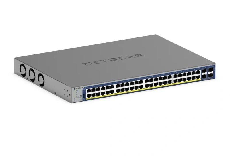 NETGEAR GS752TXPv3 Managed L2/L3/L4 10G Ethernet (100/1000/10000) Power over (PoE) 1U Black GS752TXP-300NAS
