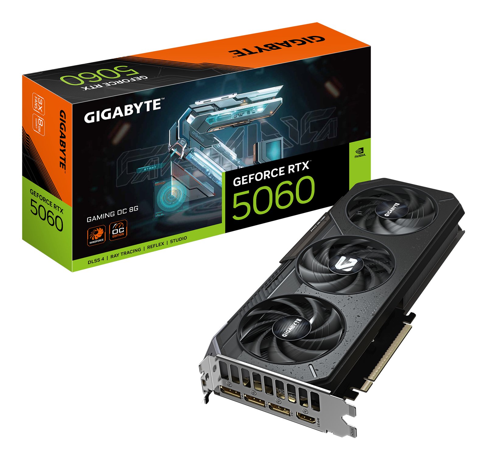 Gigabyte Technology GeForce RTX 5060 GAMING OC 8G Graphics Card - 8GB GDDR7, 128bit, PCI-E 5.0, GV-N5060GAMING OC-8GD