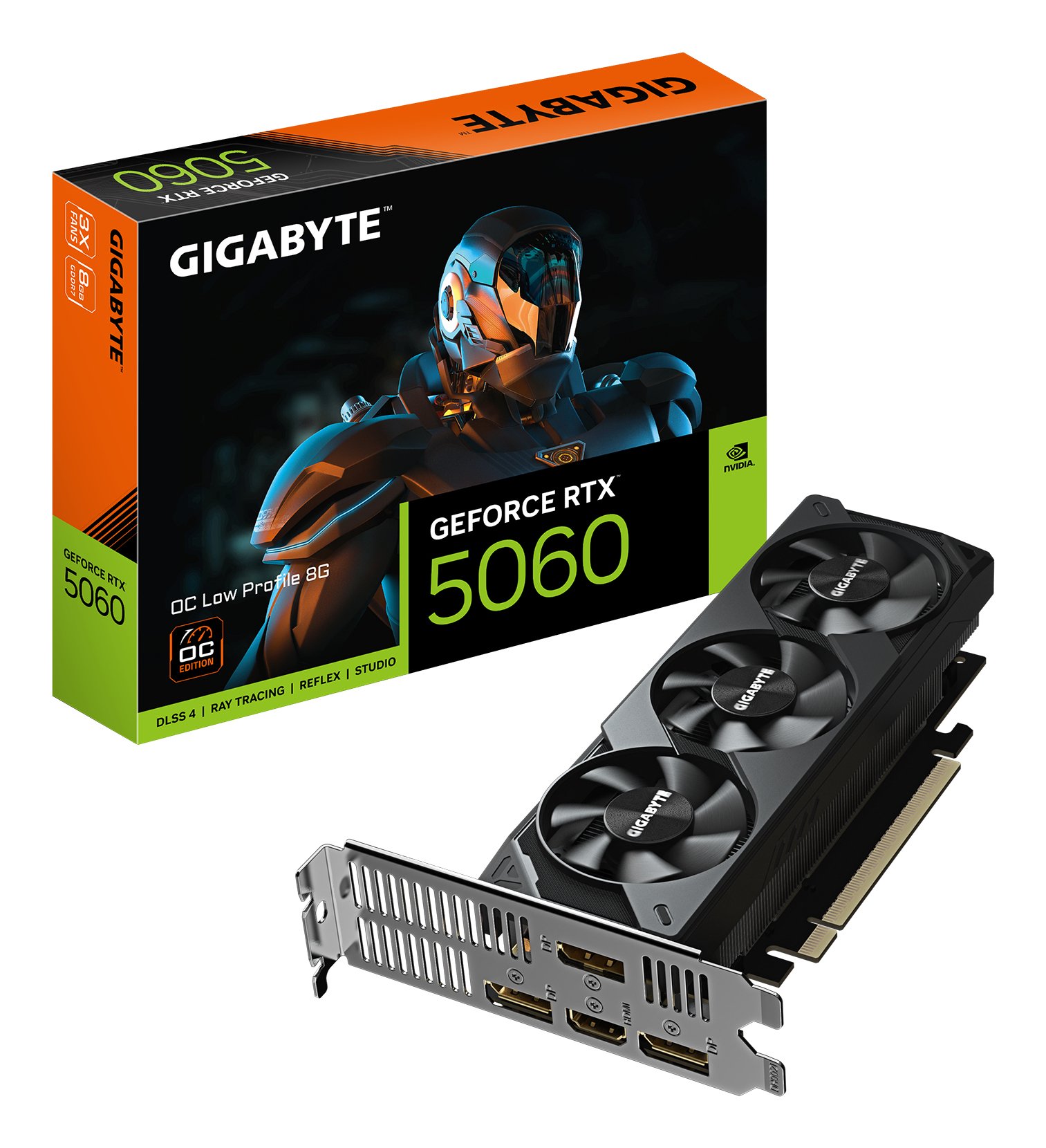Gigabyte Technology GeForce RTX 5060 OC Low Profile 8G Graphics Card - 8GB GDDR7, 128bit, PCI-E GV-N5060OC-8GL