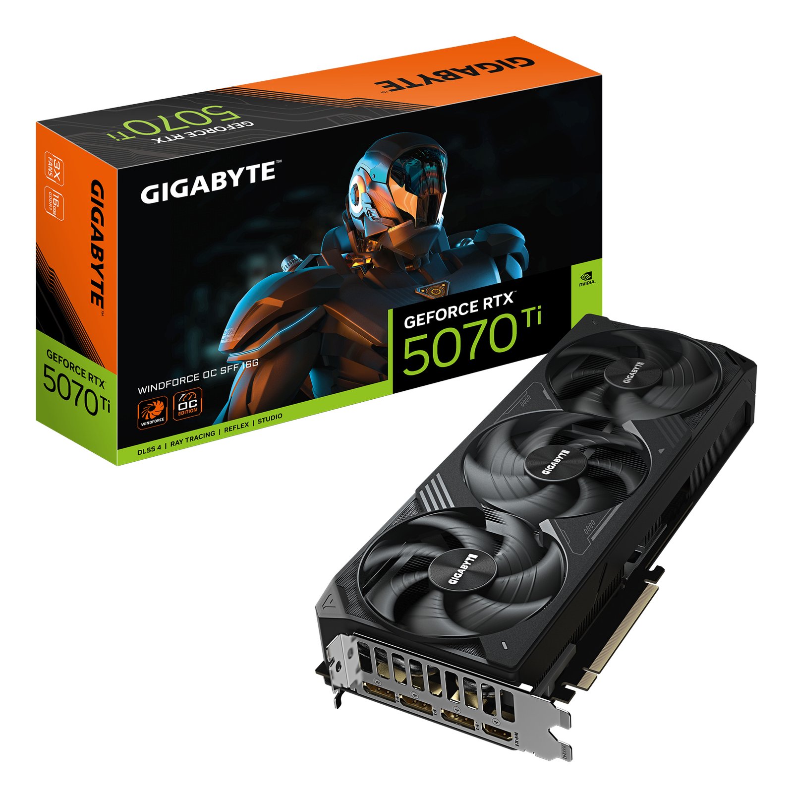 Gigabyte Technology GeForce RTX 5070 Ti WINDFORCE OC SFF 16G Graphics Card GV-N507TWF3OC-16GD