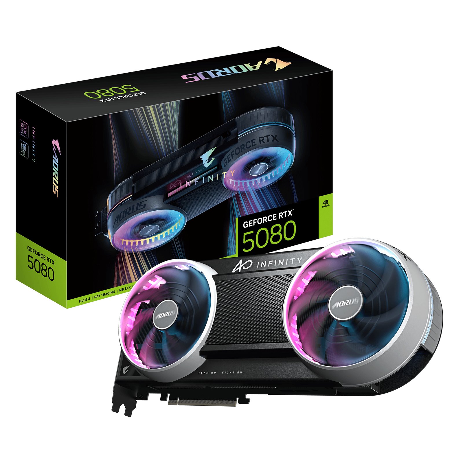 Gigabyte Technology AORUS GeForce RTX 5080 INFINITY 16G Graphics Card GV-N5080AORUS IF-16GD